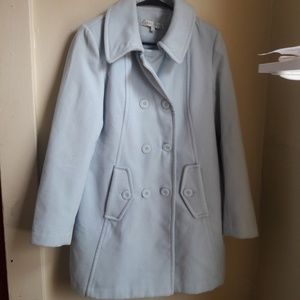 Baby blue peacoat